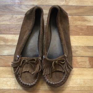Tan Minnetonka Moccasins- 10